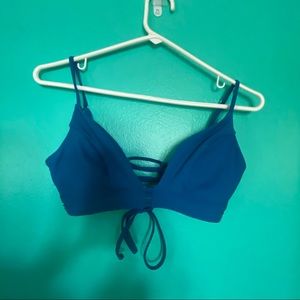 Blue bikini top